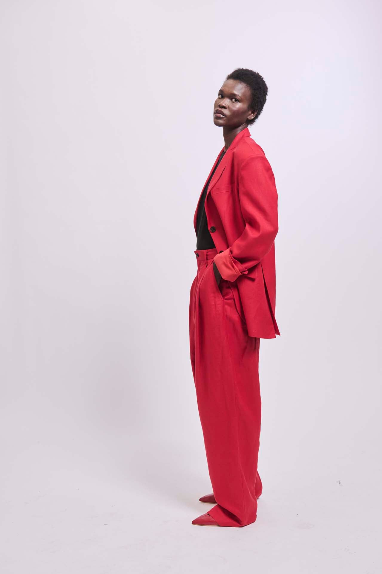 The Oversized Blazer in Red
