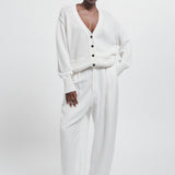 The Tapered Trouser in White