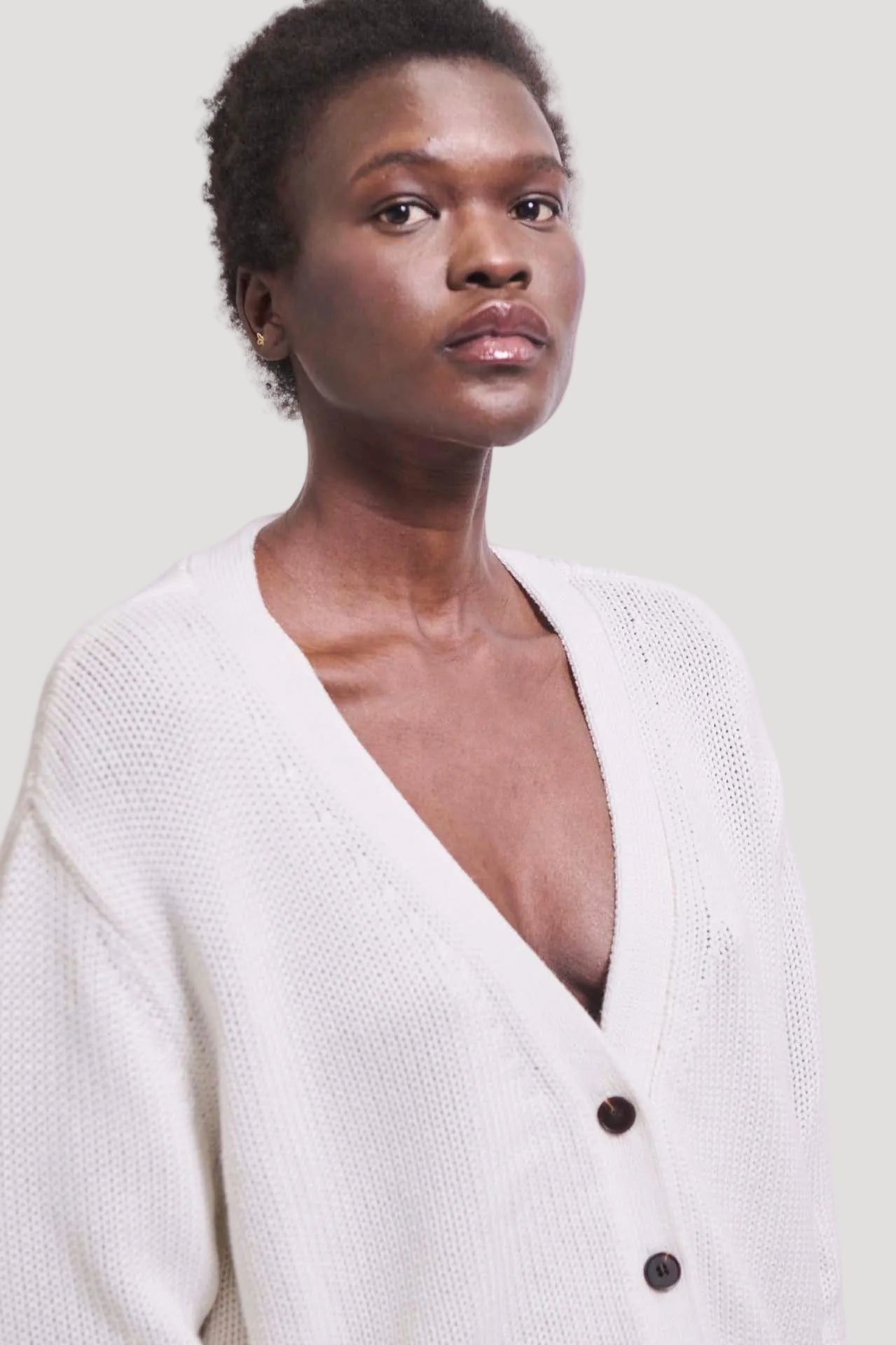 The Welt Pocket Cardigan in White
