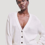 The Welt Pocket Cardigan in White