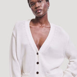 The Welt Pocket Cardigan in White
