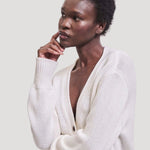 The Welt Pocket Cardigan in White