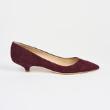 The Kitty Point in Maroon Suede Side