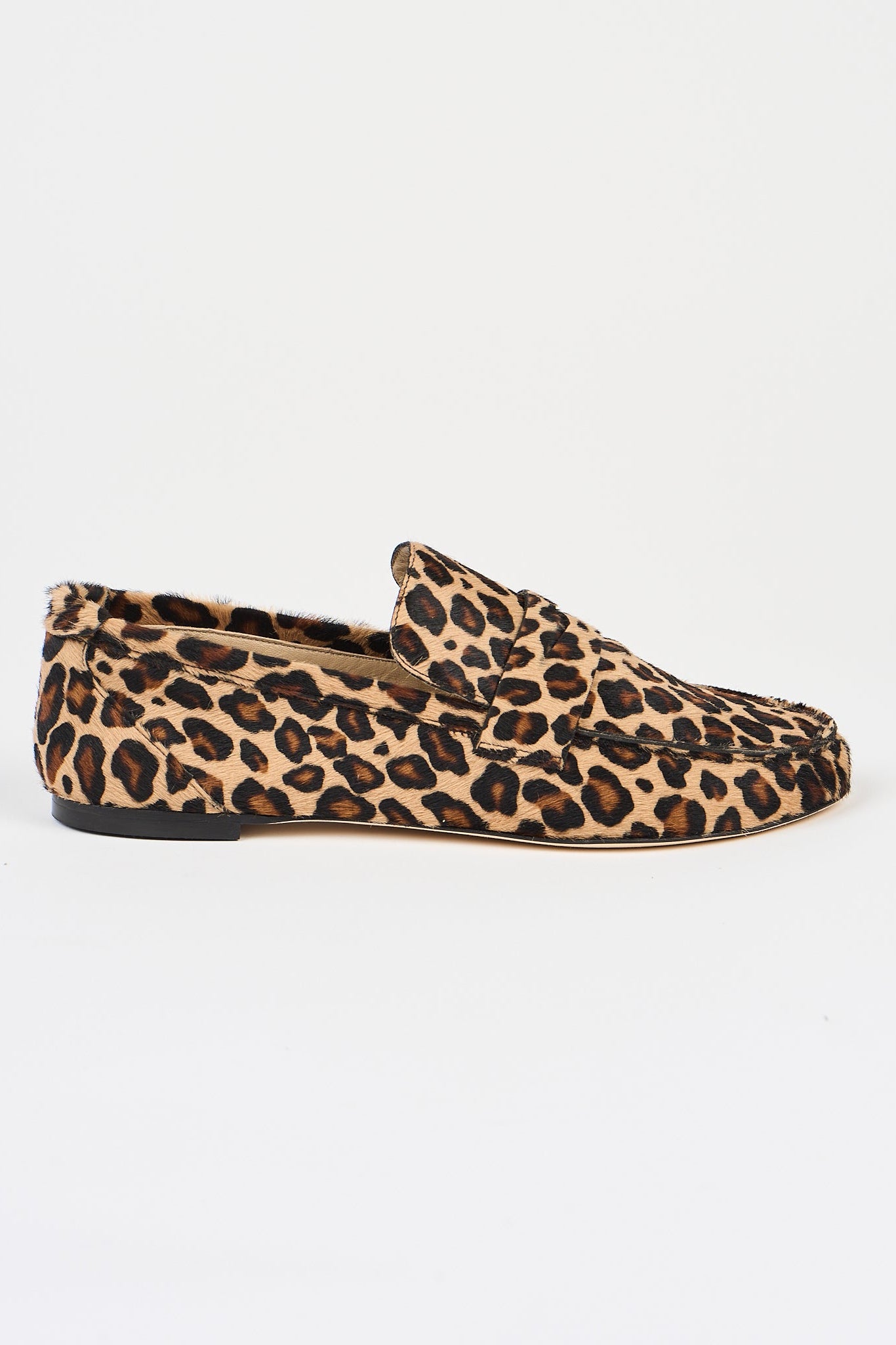 The Penny Loafer in Ponyhair Leopard Side