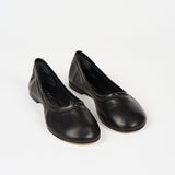 The Minimalist Slipper in Black Angled Front