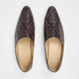 The Mule in Burgundy Cobra Flat Front
