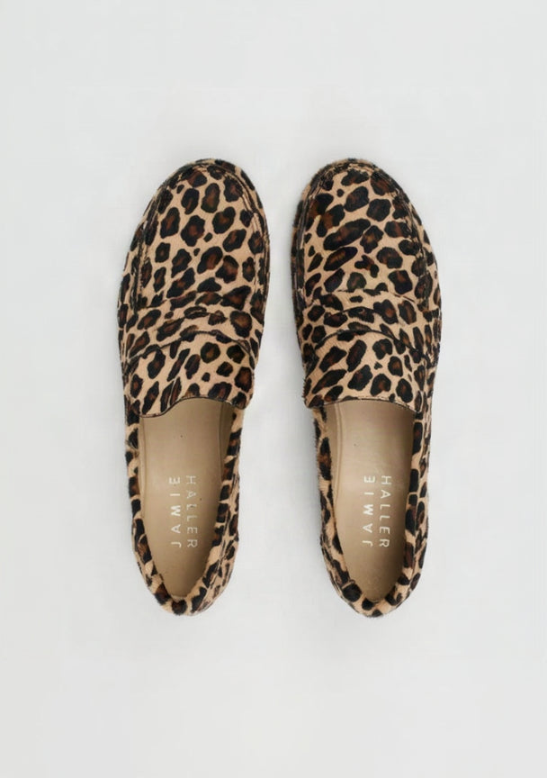 The Penny Loafer in Ponyhair Leopard Flat