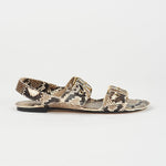 Double Buckle Sandal in Embossed Python Side View