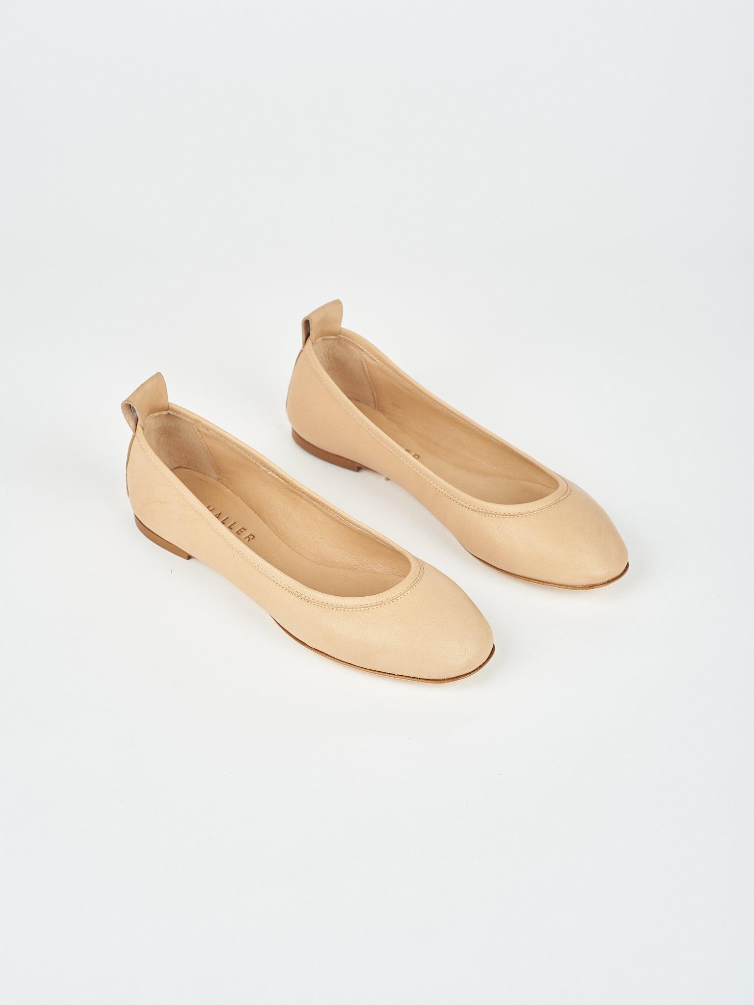 The Point Ballet in Soft Tan Angled Front View
