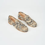 The Penny Loafer in Embossed Python Angled Front View
