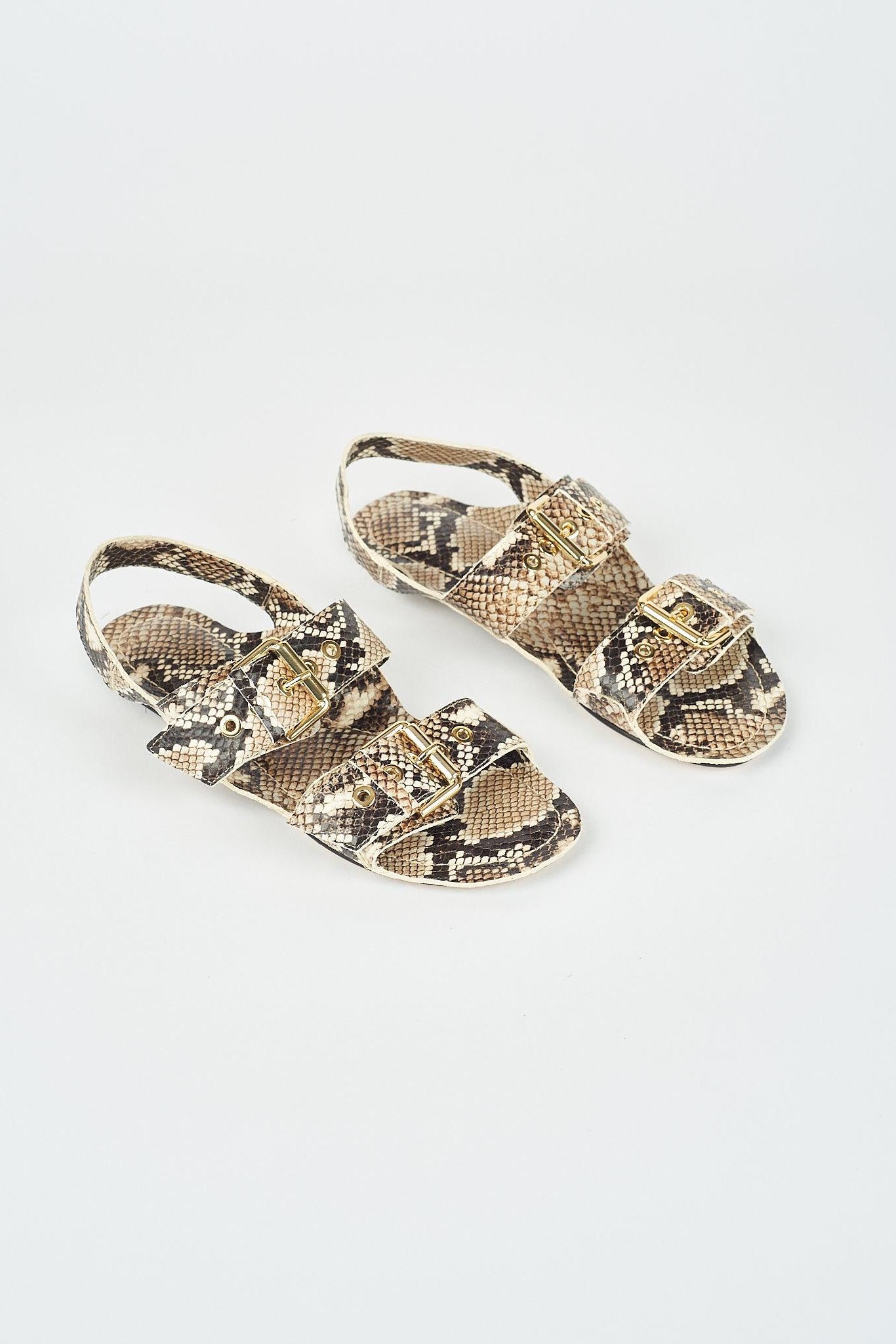 The Double Buckle Sandal in Python - Jamie Haller