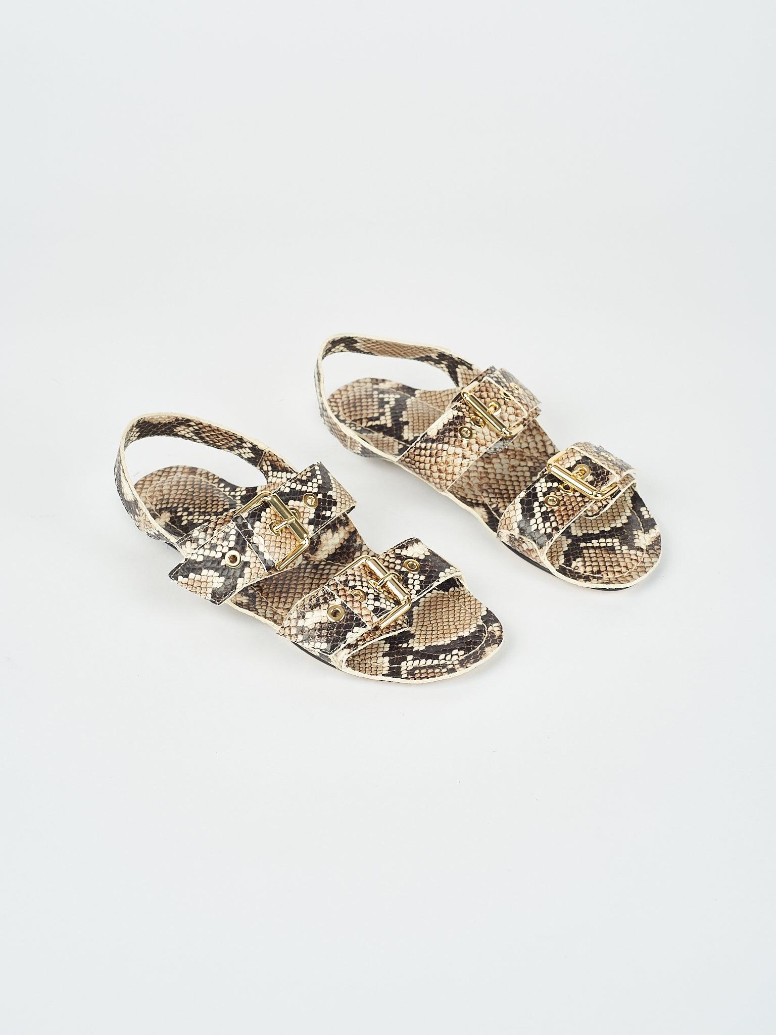 The Double Buckle Sandal in Python - Jamie Haller