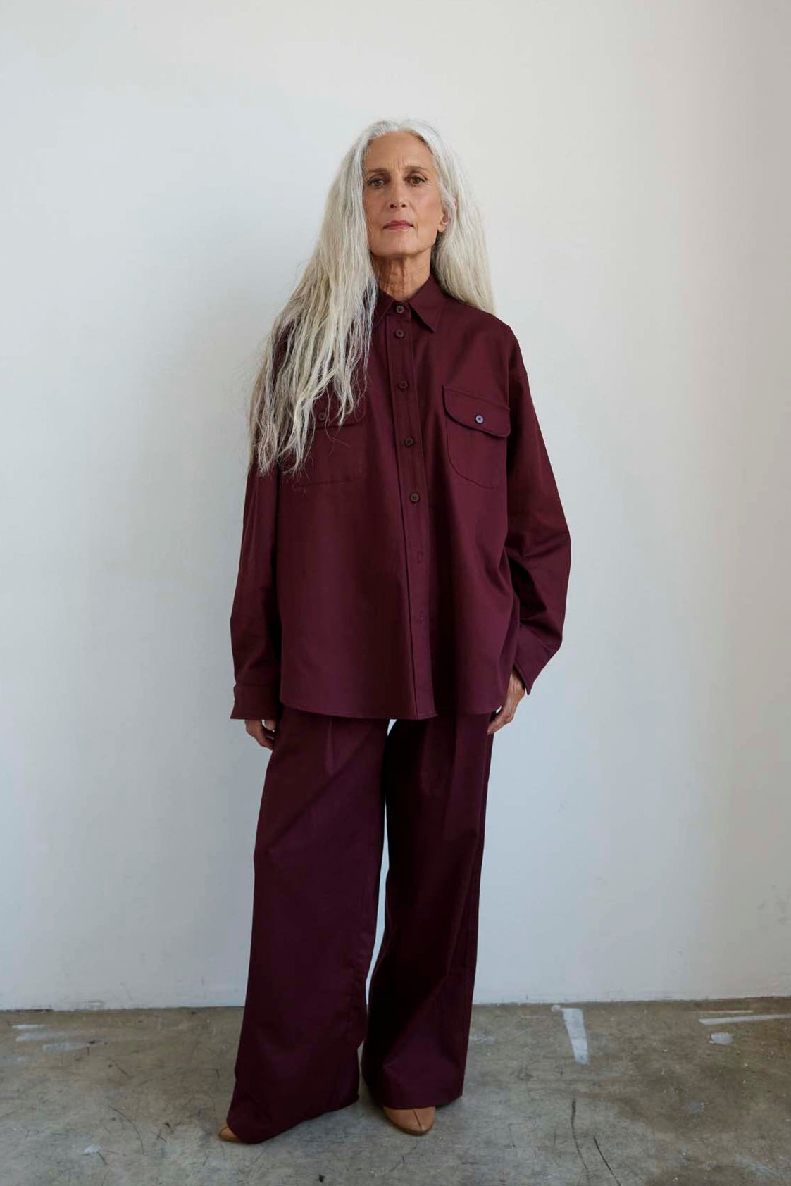 The Big Shirt in Burgundy