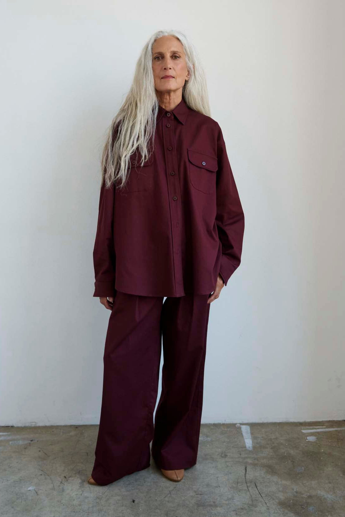 The Scrub Pant in Burgundy