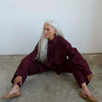 The Scrub Pant in Burgundy