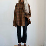 The Big Shirt Flannel in Browns