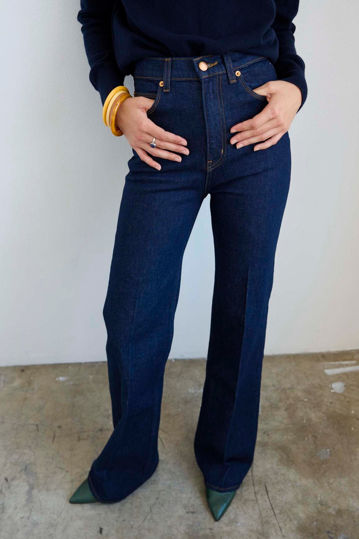 The Crease Jean in Raw Rinse