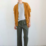 The Welt Pocket Cashmere Cardigan in Gold