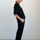 The Waist Tape Trouser in Black