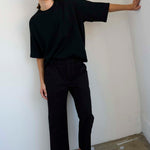 The Waist Tape Trouser in Black