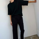 The Waist Tape Trouser in Black