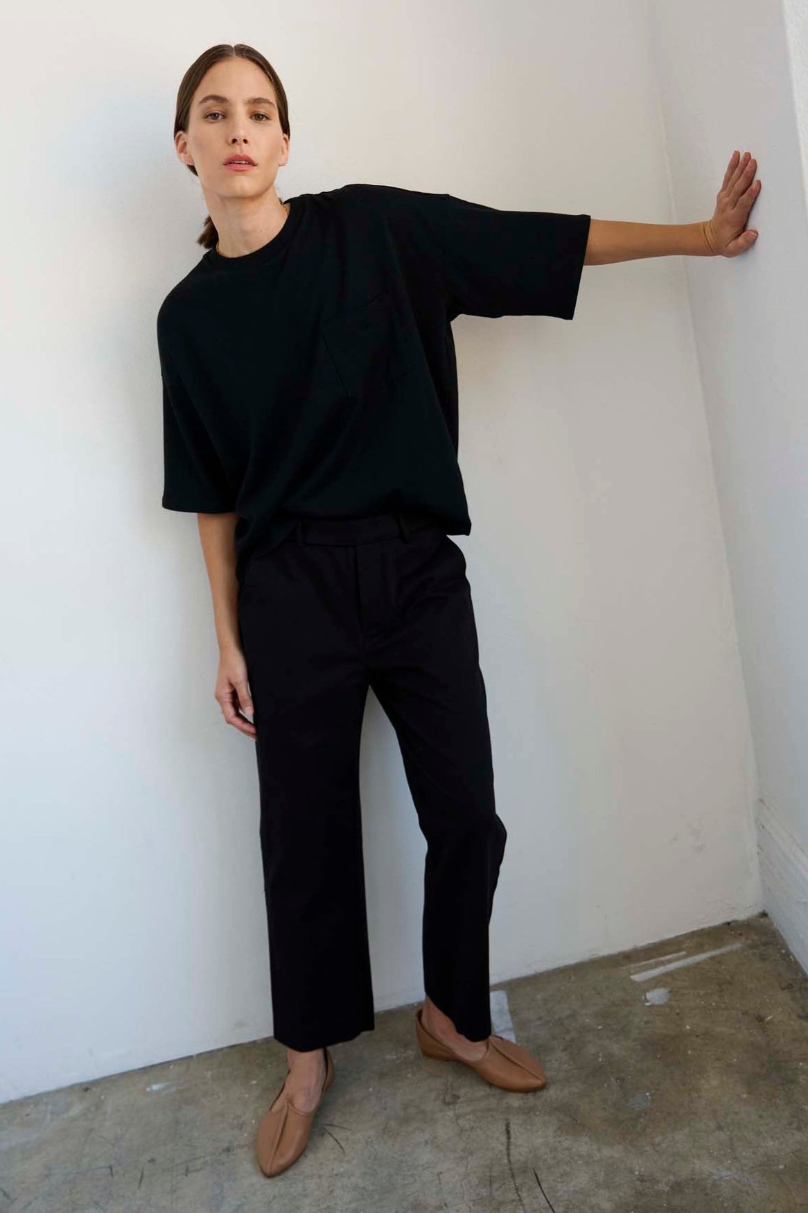 The Waist Tape Trouser in Black