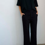 The Waist Tape Trouser in Black