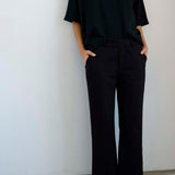 The Waist Tape Trouser in Black