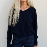 The Cable V Fave in Navy