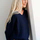 The Cable V Fave in Navy
