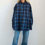 The Big Shirt Flannel in Blues