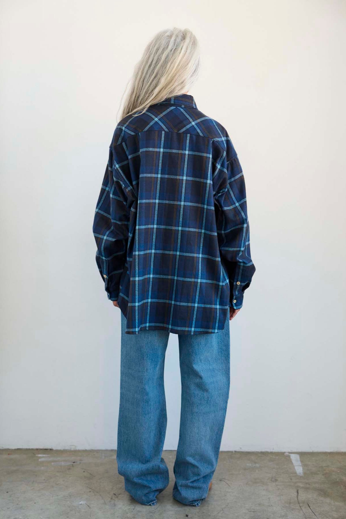 The Big Shirt Flannel in Blues
