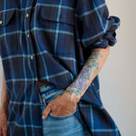 The Big Shirt Flannel in Blues