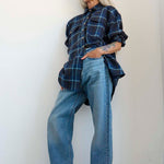 The Big Shirt Flannel in Blues