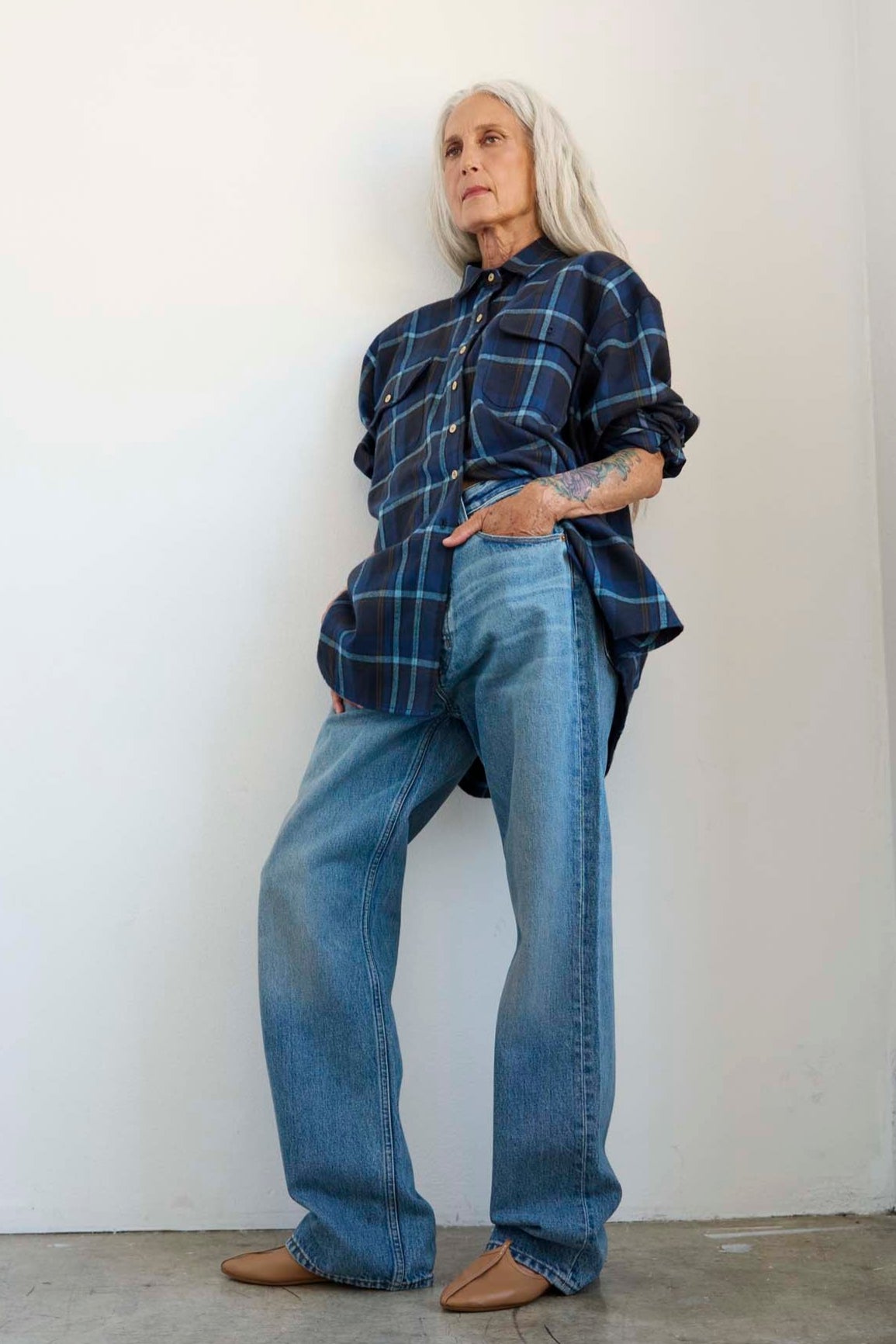 The Big Shirt Flannel in Blues