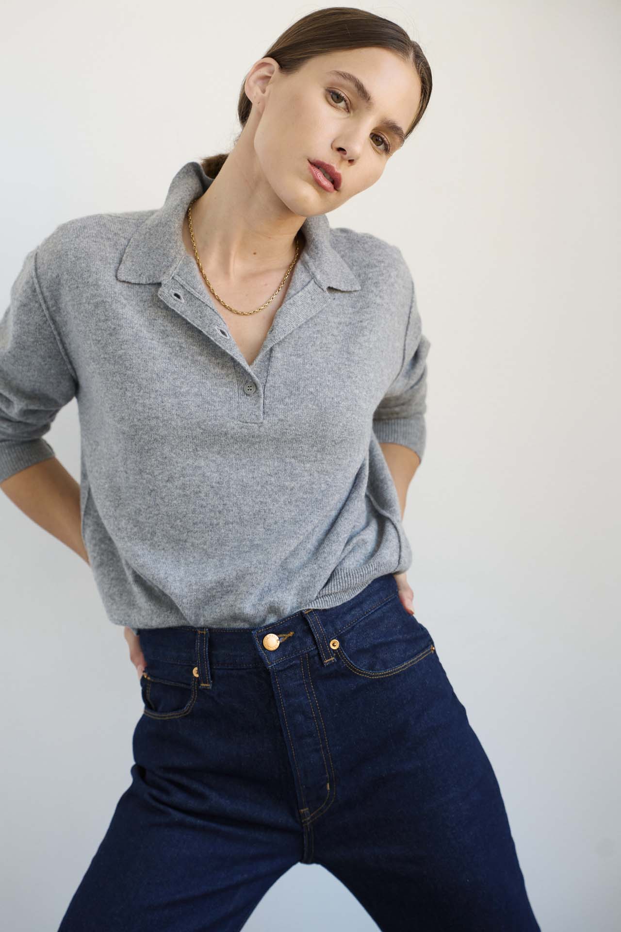 The Polo in Light Heather