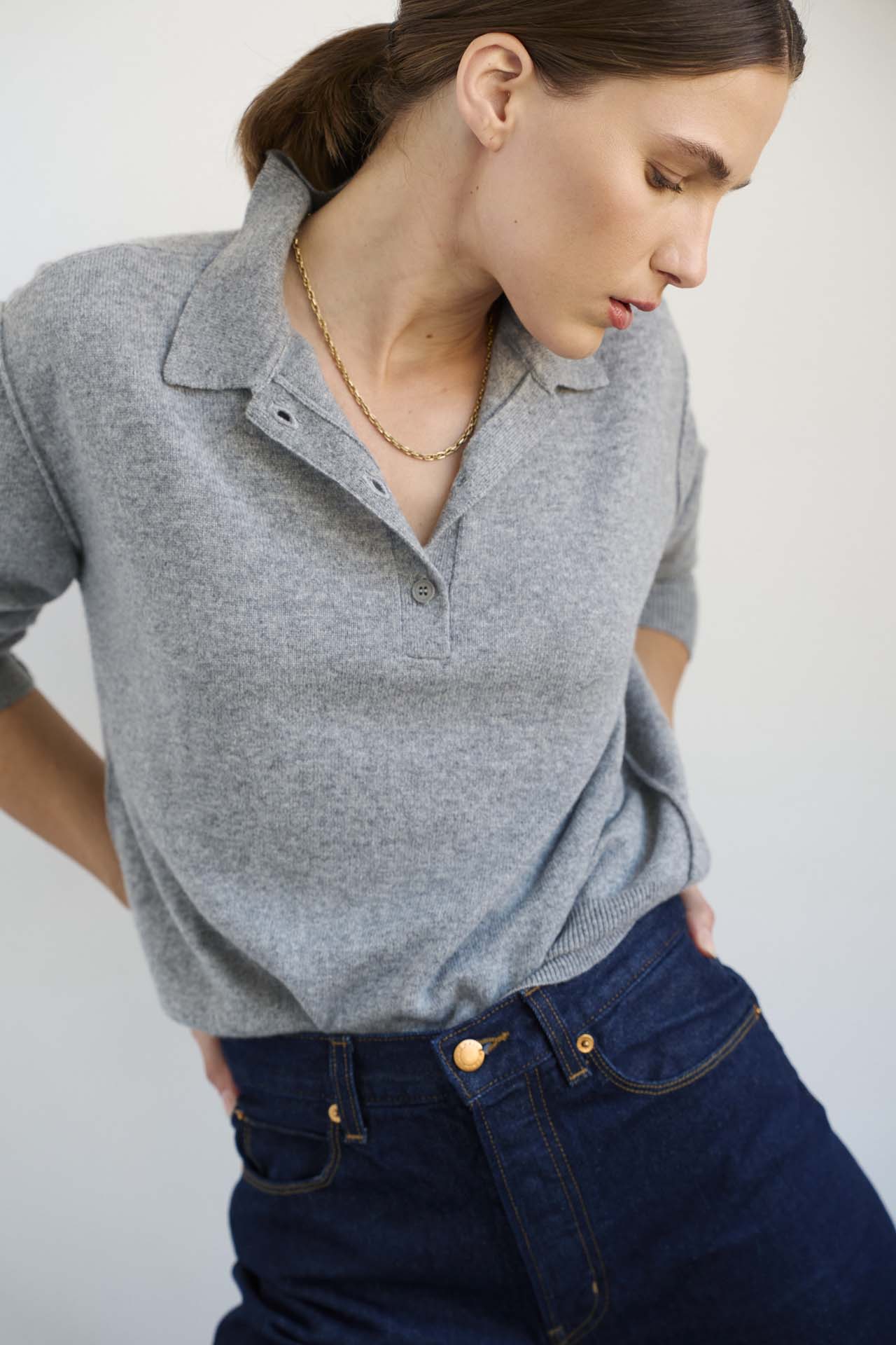 The Polo in Light Heather