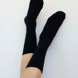 Solid Crew Socks in Black