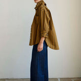 The Weekend Shirt in Goldenrod Stripe
