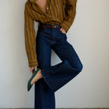 The Kitty Point Heel in Green Snake
