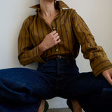 The Weekend Shirt in Goldenrod Stripe