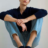 The Penny Loafer in Deep Espresso / Navy