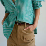 The Weekend Shirt in Kelly Stripe