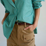 The Weekend Shirt in Kelly Stripe