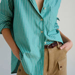 The Weekend Shirt in Kelly Stripe