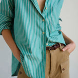 The Weekend Shirt in Kelly Stripe