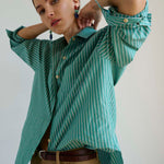 The Weekend Shirt in Kelly Stripe
