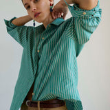 The Weekend Shirt in Kelly Stripe