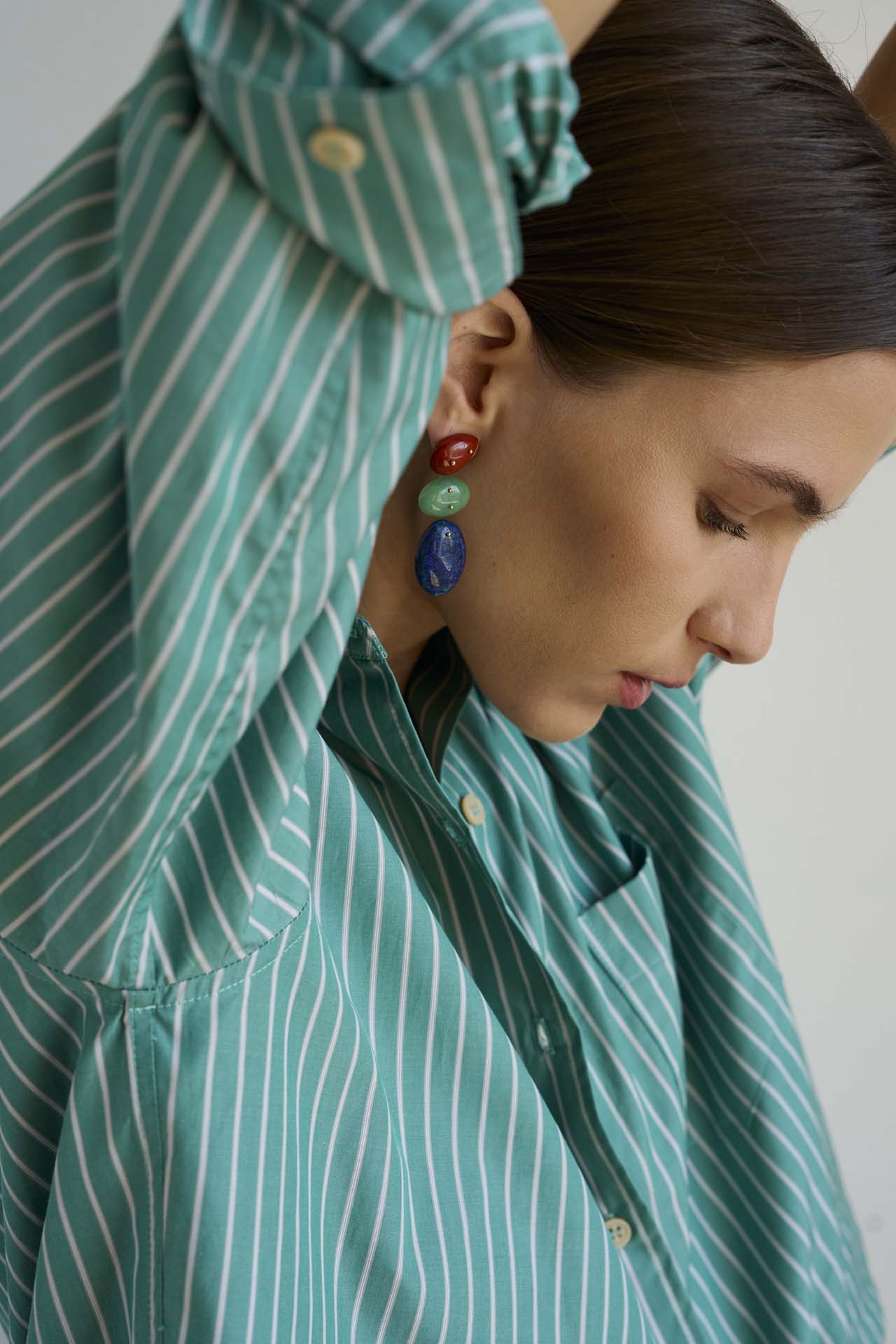 The Weekend Shirt in Kelly Stripe