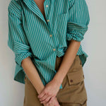 The Weekend Shirt in Kelly Stripe